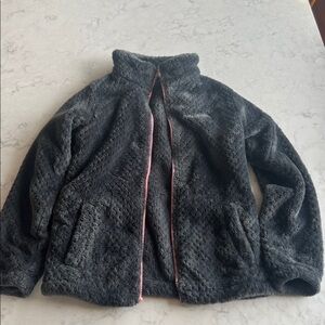 Columbia Gray Fleece Jacket with BROKEN Pink Zipper ‼️NEEDS NEW ZIPPER‼️